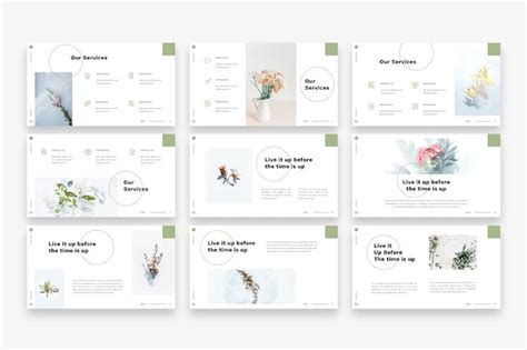 Florence - Flower Plant PowerPoint Template - Design Template Place