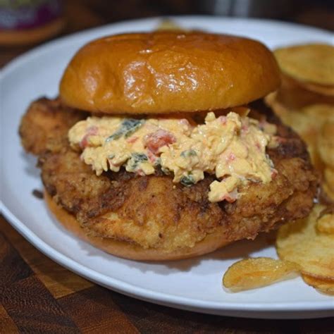 Fried Chicken and Pimento Cheese Sandwich inspired by Abridged Beer Company