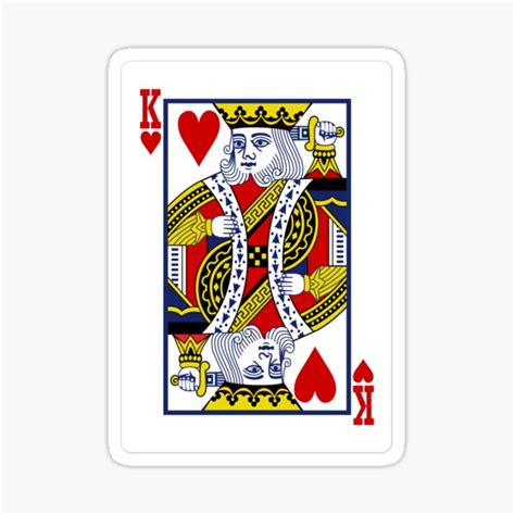 "King of Hearts playing cards" Sticker for Sale by PanosTsalig | Redbubble