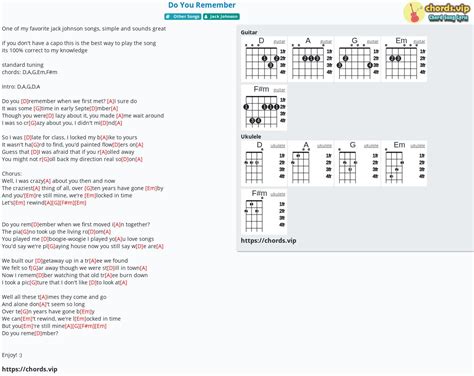 Chord: Do You Remember - tab, song lyric, sheet, guitar, ukulele | chords.vip