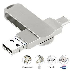 1TB 128GB OTG USB 3.0 Flash Drive Memory Stick Type C 4in1 For iPhone ...