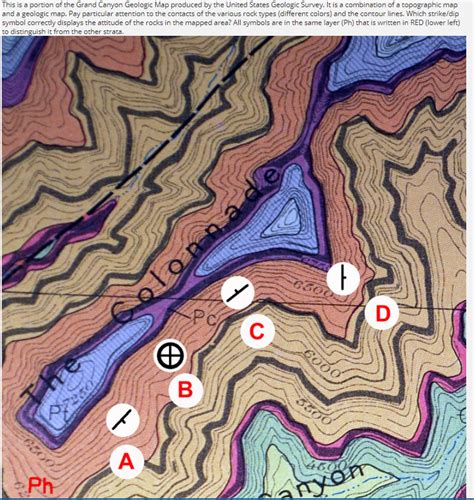 Solved This is a portion of the Grand Canyon Geologic Map | Chegg.com