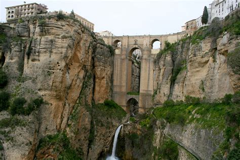 Puente Nuevo(New Bridge), Ronda, Spain. 42 year construction completed 1793. There is a chamber ...