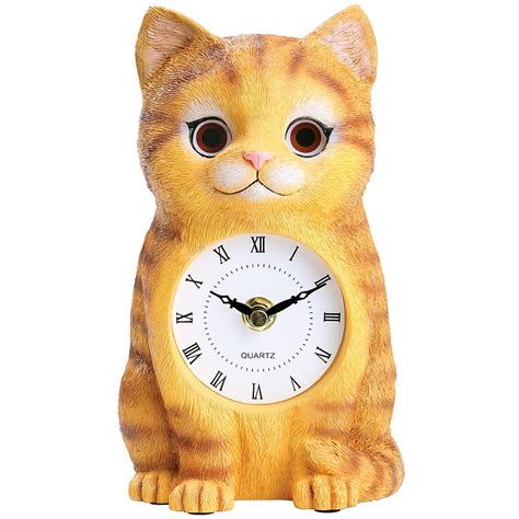 Cat Clock - Moving Eyes Back & Forth - Crafted In Etched Resin - 7.25 ...