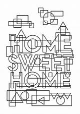 Home Sweet Coloring Page In An A3 Sized paper  Pages sketch template