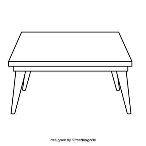 Table drawing black and white clipart free download