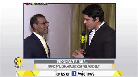 WION Exclusive: Mohamed Nasheed, Speaker of Maldivian Parliament in conversation with Sidhant ...