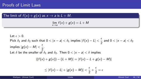 Limits 5: Proofs of Limit Laws - YouTube