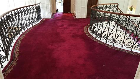 Red Stair Carpet with Border | Carpet stairs, Stairs, Carpet