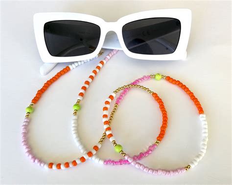 Bead Eyeglass Holders Beaded Glasses Chain Beaded Eyeglass Holder Chain Boho Sunglass Chains ...