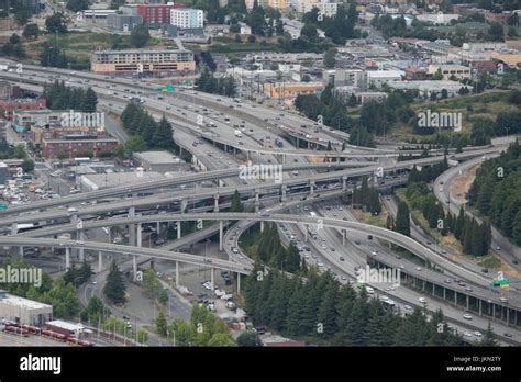 I-90 and I-5 interstate highway interchange, Seattle, Washington State, USA Stock Photo - Alamy