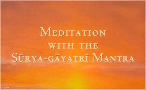 Meditation with the Surya-gayatri Mantra | Siddha Yoga Path