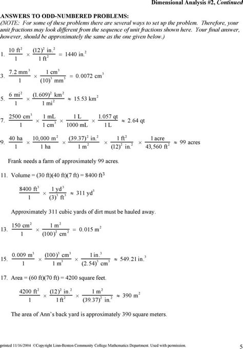 Dimensional Analysis Worksheet Chemistry Dimensional Analysis 2 Pdf Free Download in 2021 ...