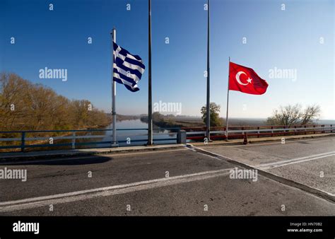 The borders between the countries Greece and Turkey, right on the ...