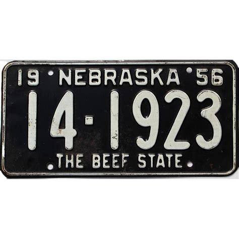 1956 Nebraska #14-1923 | Real Old Nebraska License Plates