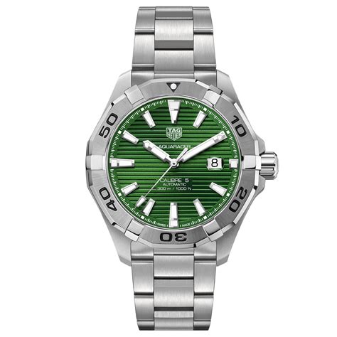 TAG Heuer Aquaracer Gents Green Dial | Watchonista