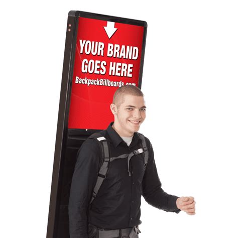 Media Specification - Backpack Billboards - Walking Billboard Display