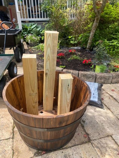 How to Make a Whiskey Barrel Planter | Hometalk