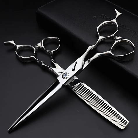 6 inch professional salon barber hairdressing scissors for hair cutting Japan 440c cutting ...