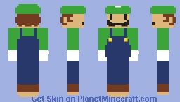 Luigi 8-BITS (Super Mario Odyssey) Minecraft Skin