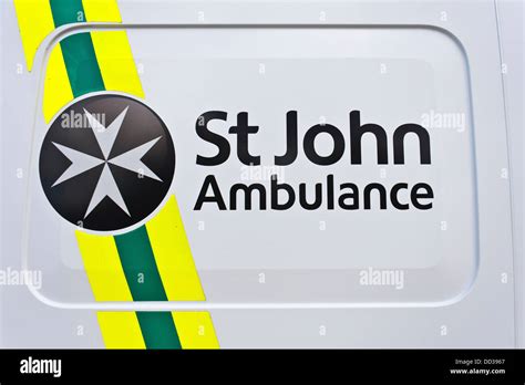 Logo on St John ambulance Stock Photo - Alamy