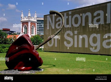 SINGAPORE: Chili pepper sculpture at the National Museum of Singapore and the Wesley Methodist ...