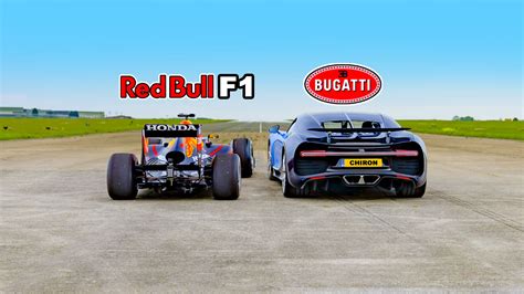 Drag race: Red Bull RB7 F1 car vs Bugatti Chiron | carwow