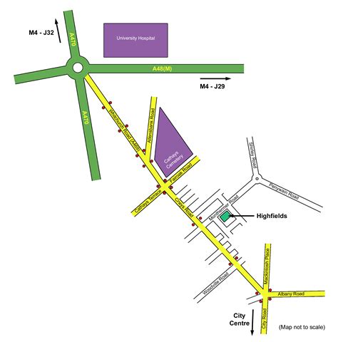 Location Map of Highfields Church