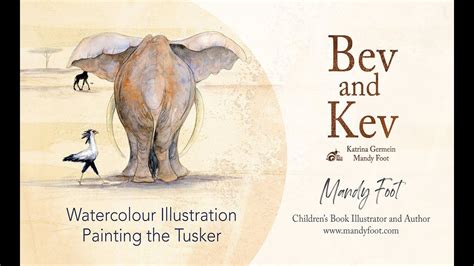 Illustrator Mandy Foot demonstrated her elephant art from the book Bev and Kev. Watercolor ...