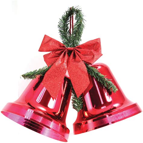 Holiday Time Christmas Decor 9.5" Double Bell Red, Indoor / Outdoor Use - Walmart.com