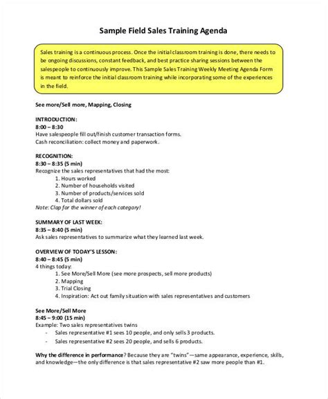 Training Agenda - 24+ Examples, Format, How to Construct, Pdf