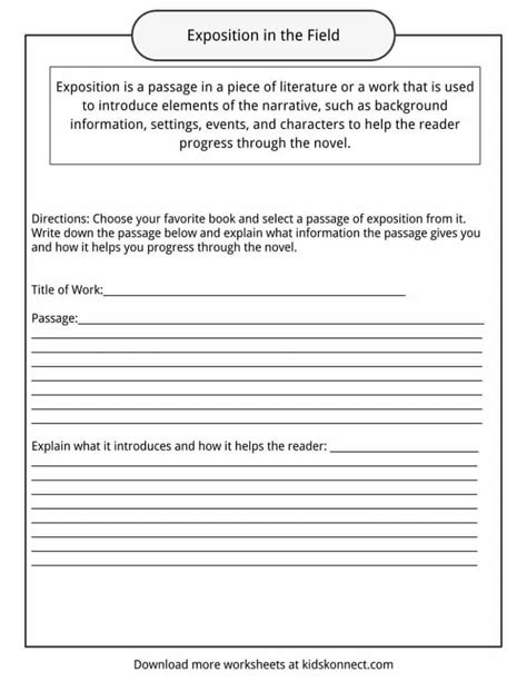 Exposition Examples, Definition and Worksheets | KidsKonnect