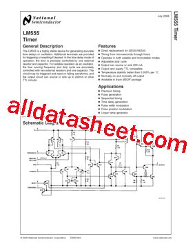 LM555 Datasheet(PDF) - National Semiconductor (TI)