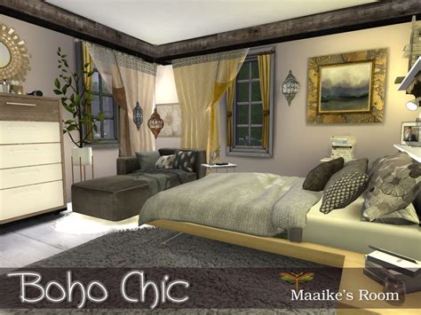 View Sims 4 Boho Bedroom PNG - Boho Bedroom