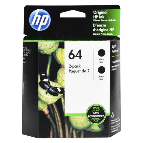 HP 64 Ink Cartridges - Black, 2 Cartridges (3YP22AN) - Walmart.com - Walmart.com