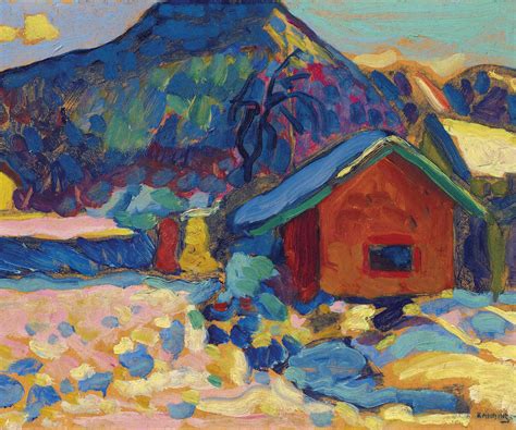 Wassily Kandinsky — Winter study with mountain, 1908