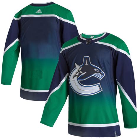 Men's Vancouver Canucks adidas Green 2020/21 Reverse Retro Authentic Jersey