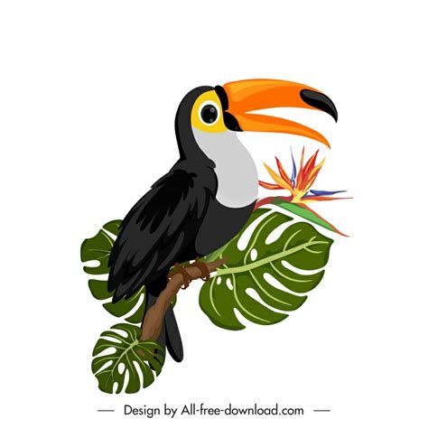 Toucan icon cute classic design Vectors graphic art designs in editable .ai .eps .svg .cdr ...