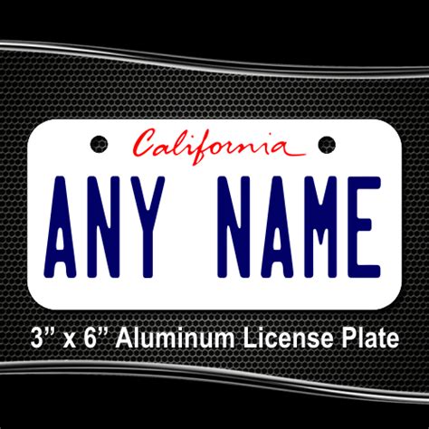 California Replica State License Plate for Bikes, Bicycles, ATVs, Cart, Walkers, Motorcycles ...