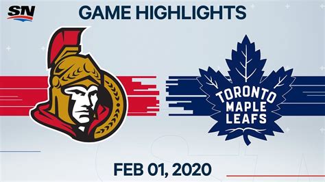 NHL Highlights | Ottawa Senators vs. Toronto Maple Leafs – Feb. 1, 2020 ...