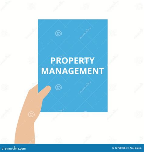 Text Sign Showing Property Management Stock Illustration - Illustration of malls, location ...