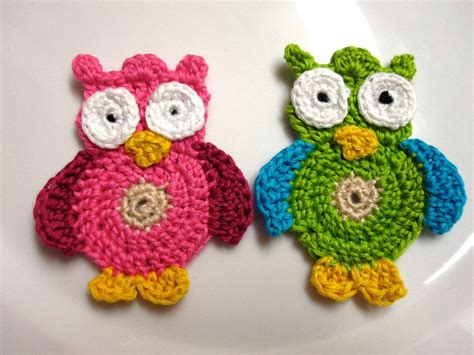 crochet owl applique pattern | Crochet applique, Crochet applique ...
