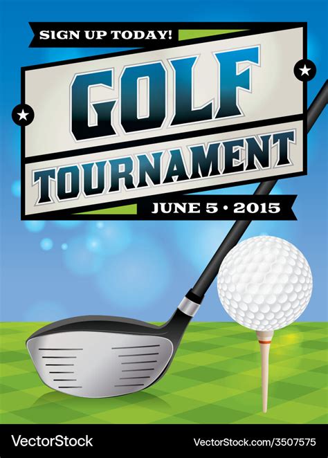 Golf tournament banner Royalty Free Vector Image