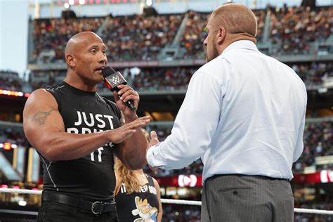 The Rock says Triple H is aggressively trying to get him to do a match ...