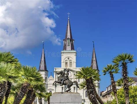 Andrew Jackson Square Statue Saint Louis Cathedral New Orleans ...