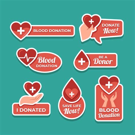 Blood Donation Awareness Label 1594476 Vector Art at Vecteezy