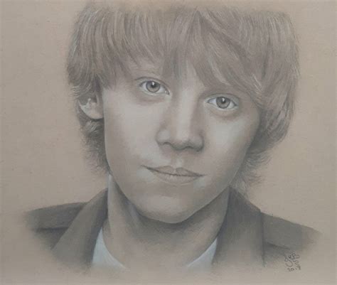 Realistic Rupert Grint. Ron Weasley. Drawn by JebsArt. Drawing of Ron W, Rupert G. April 2018 ...