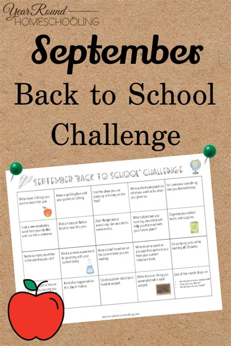 September Back to School Challenge - Year Round Homeschooling