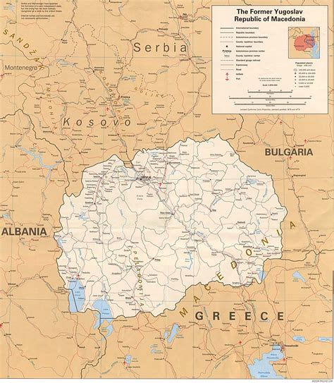 Maps of Macedonia | Detailed map of Macedonia in English | Tourist map of Macedonia | Road map ...