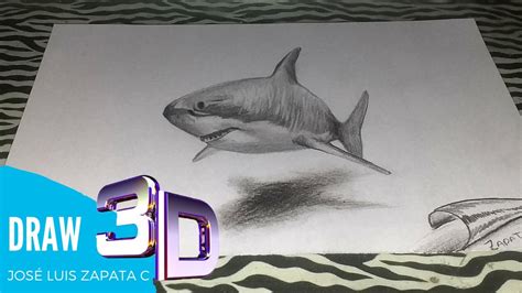 Asombroso tiburón en 3D (Dibujo) | Amazing shark in 3D (Drawing) |HD - YouTube